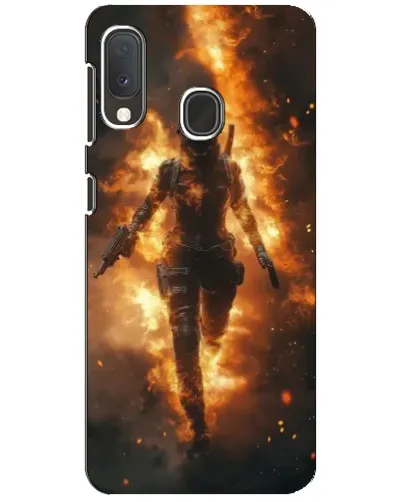 Чехол для Samsung Galaxy A20e с картинкой «BMW — скорость в дожде»