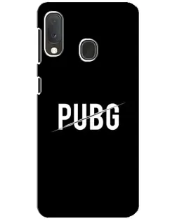 Чехол для Samsung Galaxy A20e с картинкой «PUBG — белый логотип»