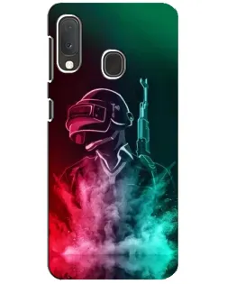 Чехол для Samsung Galaxy A20e с картинкой «PUBG — огненный воин»