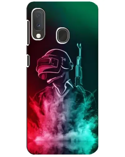 Чехол для Samsung Galaxy A20e с картинкой «PUBG — огненный воин»