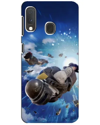 Чехол для Samsung Galaxy A20e с картинкой «Десант PUBG — прыжок»