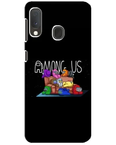 Чехол для Samsung Galaxy A20e с картинкой «Логотип Among Us»