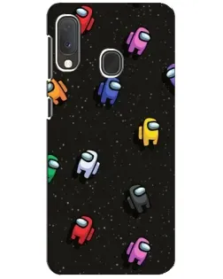 Чехол для Samsung Galaxy A20e с картинкой «Космический паттерн Among Us»