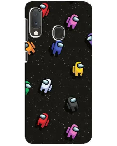 Чехол для Samsung Galaxy A20e с картинкой «Космический паттерн Among Us»