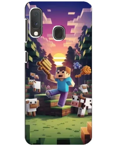 Чехол для Samsung Galaxy A20e с картинкой «Стив на ферме»