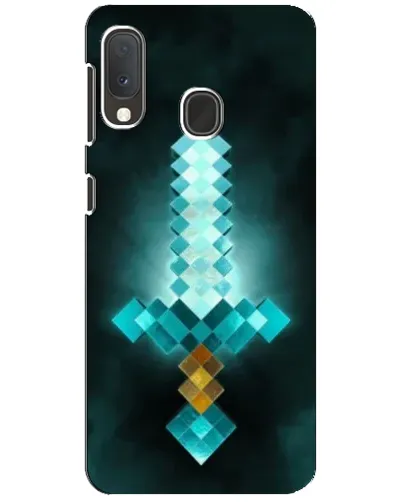 Чехол для Samsung Galaxy A20e с картинкой «Алмазный меч неон»