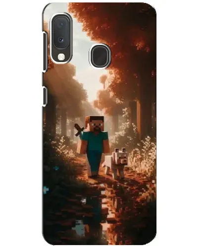 Чехол для Samsung Galaxy A20e с картинкой «Стив в лесу»