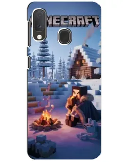 Чехол для Samsung Galaxy A20e с картинкой «Зимний Minecraft»