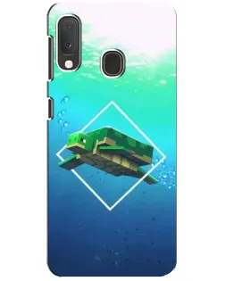 Чохол для Samsung Galaxy A20e з картинкою «Черепаха Minecraft»