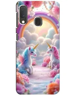 Чохол для Samsung Galaxy A20e з картинкою «Веселка і єдинороги» Чохол для Samsung Galaxy A20e з картинкою «Веселка і єдинороги»