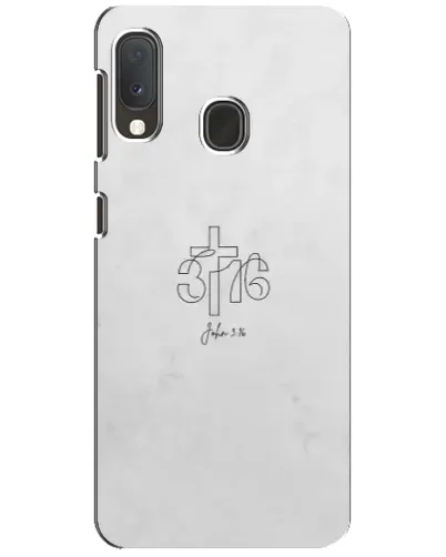 Чехол для Samsung Galaxy A20e с картинкой «Иоанна 3:16 Крест»