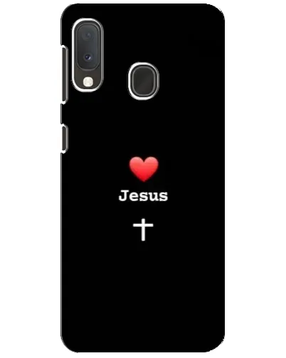 Чехол для Samsung Galaxy A20e с картинкой «Сердце - Jesus»