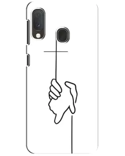 Чехол для Samsung Galaxy A20e с картинкой «Рука держит»
