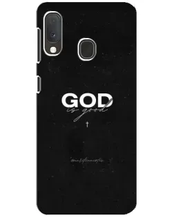 Чехол для Samsung Galaxy A20e с картинкой «GOD — Бог над всем»
