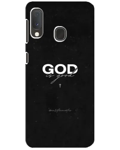 Чехол для Samsung Galaxy A20e с картинкой «GOD — Бог над всем»