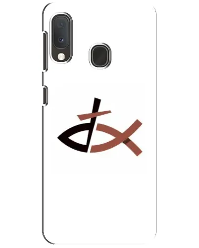 Чехол для Samsung Galaxy A20e с картинкой «Рыба и крест»