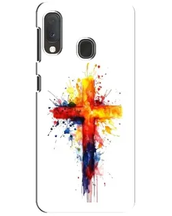 Чехол для Samsung Galaxy A20e с картинкой «Акварельный крест»