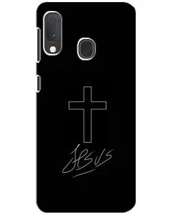Чехол для Samsung Galaxy A20e с картинкой «Графический крест Jesus»