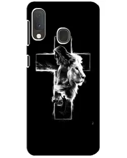 Чехол для Samsung Galaxy A20e с картинкой «Сияющий крест Jesus»