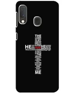 Чехол для Samsung Galaxy A20e с картинкой «Текстовый крест»