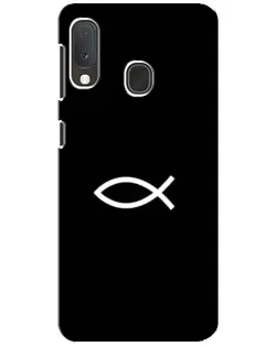 Чехол для Samsung Galaxy A20e с картинкой «Символ рыбы Jesus»