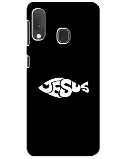 Чехол для Samsung Galaxy A20e с картинкой «Рыба Jesus»