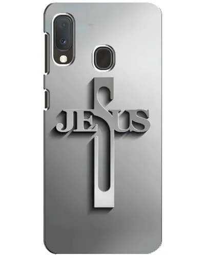 Чехол для Samsung Galaxy A20e с картинкой «Металлический крест Jesus» Чехол для Samsung Galaxy A20e с картинкой «Металлический крест Jesus»
