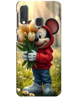 Чохол для Samsung Galaxy A20e з картинкою «Міккі з тюльпанами» Чохол для Samsung Galaxy A20e з картинкою «Міккі з тюльпанами»