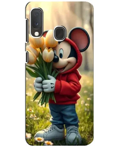 Чехол для Samsung Galaxy A20e с картинкой «Микки с тюльпанами» Чехол для Samsung Galaxy A20e с картинкой «Микки с тюльпанами»