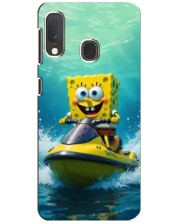 Чехол для Samsung Galaxy A20e с картинкой «Спанч Боб на гидроцикле» Чехол для Samsung Galaxy A20e с картинкой «Спанч Боб на гидроцикле»