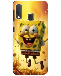 Чохол для Samsung Galaxy A20e з картинкою «Губка Боб стрибає»