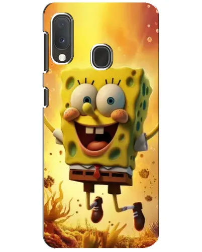 Чохол для Samsung Galaxy A20e з картинкою «Губка Боб стрибає»