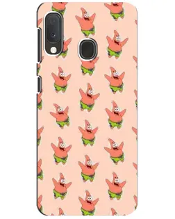 Чохол для Samsung Galaxy A20e з картинкою «Патрік Стар паттерн»