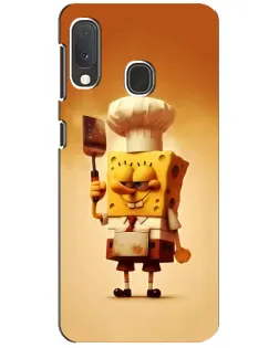 Чохол для Samsung Galaxy A20e з картинкою «Губка Боб кухар»