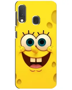 Чохол для Samsung Galaxy A20e з картинкою «Губка Боб посмішка»