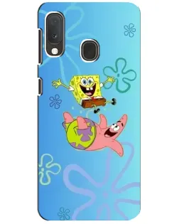 Чохол для Samsung Galaxy A20e з картинкою «Спанч Боб та Патрік»