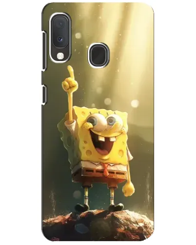 Чохол для Samsung Galaxy A20e з картинкою «Сяючий Спанч Боб»