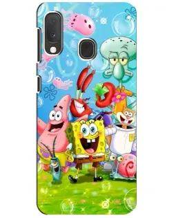 Чохол для Samsung Galaxy A20e з картинкою «Губка Боб та друзі»
