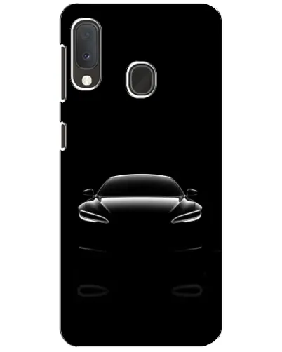 Чехол для Samsung Galaxy A20e с картинкой «Силуэт Tesla Night»