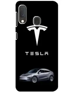 Чехол для Samsung Galaxy A20e с картинкой «Tesla Model Y»