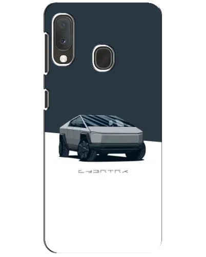 Чехол для Samsung Galaxy A20e с картинкой «Серебристый Cybertruck Tesla»
