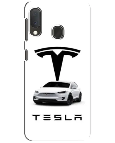 Чехол для Samsung Galaxy A20e с картинкой «Tesla White Style»