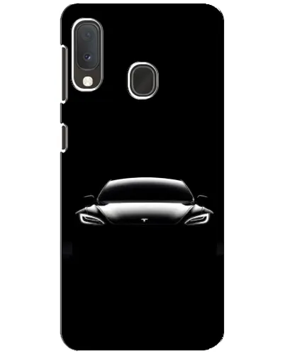 Чехол для Samsung Galaxy A20e с картинкой «Фары Tesla Night»