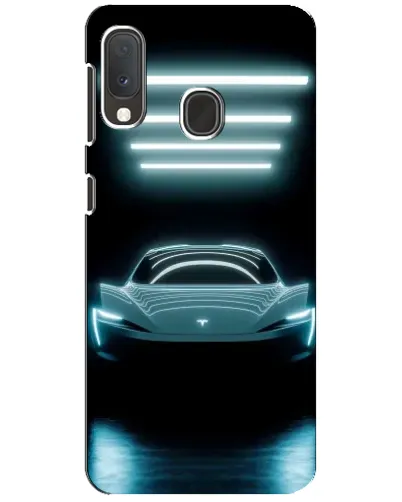 Чехол для Samsung Galaxy A20e с картинкой «Tesla в неоне»