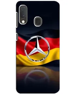 Чехол для Samsung Galaxy A20e с картинкой «Mercedes — флаг Германии»
