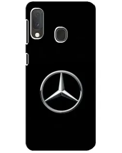 Чехол для Samsung Galaxy A20e с картинкой «Mercedes классический лого»