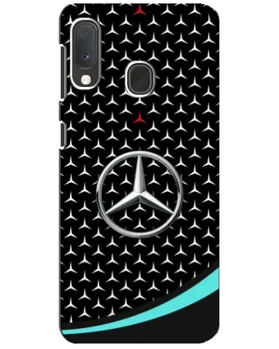 Чехол для Samsung Galaxy A20e с картинкой «Mercedes — бирюзовый акцент»