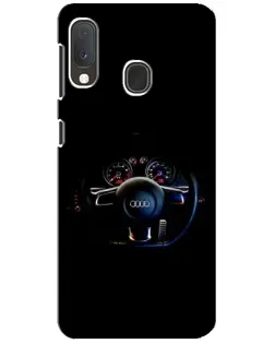 Чехол для Samsung Galaxy A20e с картинкой «Салон Audi — руль» Чехол для Samsung Galaxy A20e с картинкой «Салон Audi — руль»