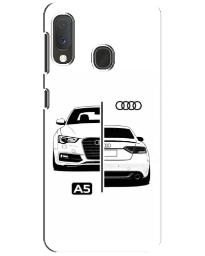 Чехол для Samsung Galaxy A20e с картинкой «Audi — контрастный дизайн»
