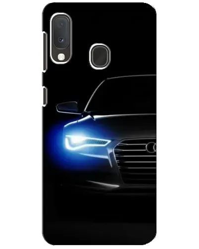 Чехол для Samsung Galaxy A20e с картинкой «Неоновый взгляд Audi»